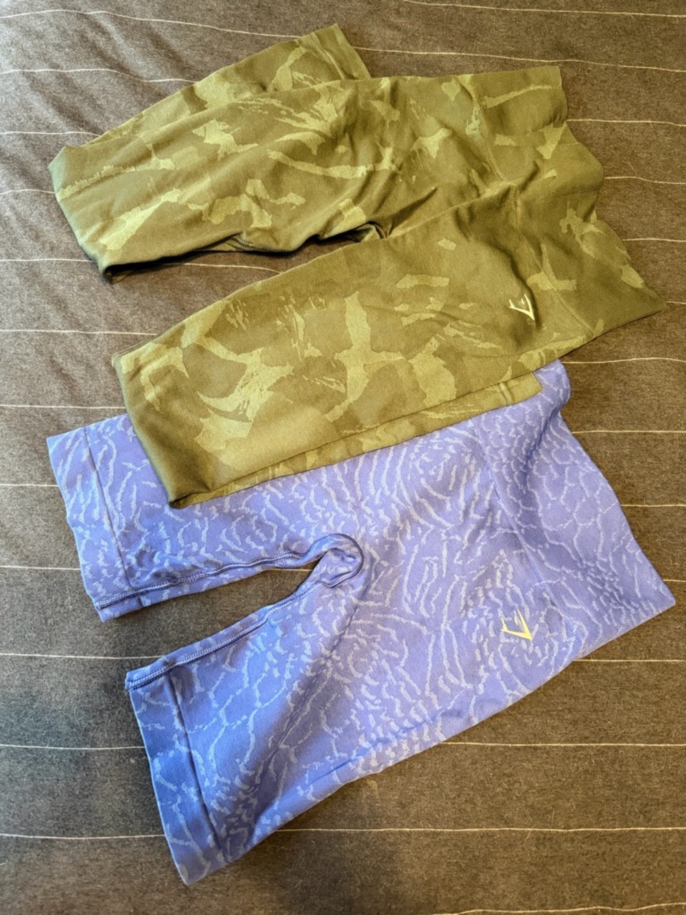 Gymshark Adapt Camo Green Legging & Blue Shorts